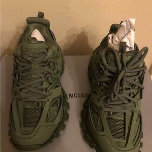 Balenciaga Olive Green Trail Sneakers
